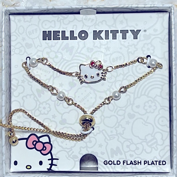 Hello Kitty adjustable bracelet gold flash plated - Picture 5 of 5